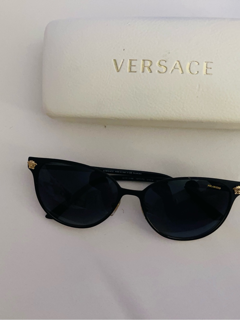 Versace | Polarized Cat-Eye Sunglasses w/ Gold Hardware